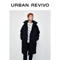 UR winter new mens casual thickened hooded loose long down jacket MV50R1KN2000