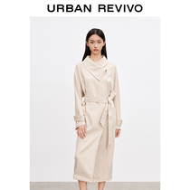 UR2021 new winter womens fashion belt slit loose windbreaker coat coat WG39S1DN2000
