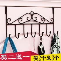 Iron Art Door Rear Hanger Free Nail Door Hung Hanger Hanger Hook Shelve Bedroom Clothing Cap Hook Toilet No Mark Door Hook
