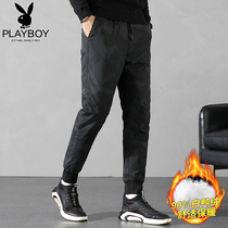 Flower Playboy light and thin down pants men outwear autumn and winter new bunches mens camouflated casual pants warm pants