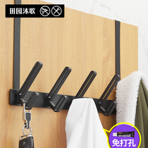Door rear adhesive hook hanger-free wall wall rack storage rack storage clothes hanger bedroom clothes hook artifact