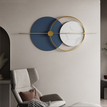 Modern light luxury living room sofa background wall decoration bedroom dining room model room round iron wall decoration pendant