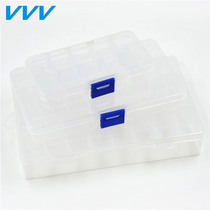 Jewelry transparent plastic box multi-lattice acrylic storage box button sewing box 24 15 10 grid
