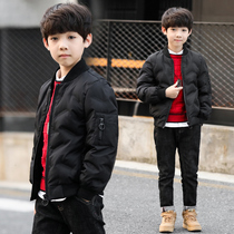 Boys winter cotton coat coat 2021 New 10 thick down cotton 12 children 15 years old Korean version of foreign gas