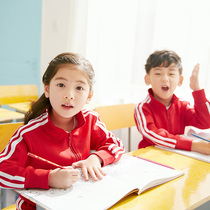 Kindergarten garden clothes spring and autumn clothes red and blue class clothes three-piece suit childrens sportswear teacher primary and secondary school school uniforms