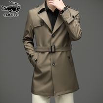 Crocodile autumn and winter Korean windbreaker mens casual high-end coat 2021 new business card