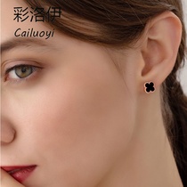 Clover earrings female 18K rose gold simple cold wind Net red earrings high grade earrings birthday gift