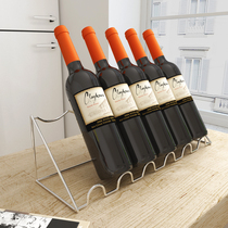 Wine rack oblique wine display bracket Wine cabinet bar wine bottle decoration Light luxury Wrought iron storage shelf Household