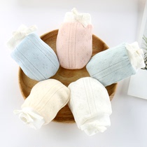 Baby anti-scratch gloves newborn 0-3-6 months thin breathable gloves pure cotton baby anti-scratch face summer