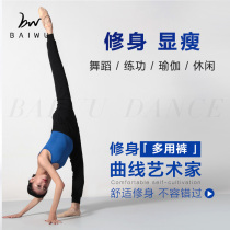 Baiwu Dance Garden New Dance Pants Womens closing pants Black slim carrot pants mens adult body practice pants
