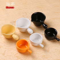 Creative ceramic milk spoon sauce spoon juice bucket with a small spoon porcelain Western tableware color milk spoon milk cup juice bucket