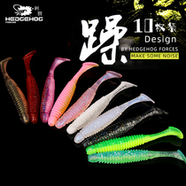 Hedgehog Road Subgrumpy T Tail Fish Soft Worm Bait with loud Everest Bass Fish Mandarin Fish Black Pit Fake Bait Road Subbait Soft Bait