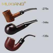  Woody MUXAING MENs HANDMADE Heather wood pipe filter Glossy entry bucket HEATHER ROOT tobacco pipe