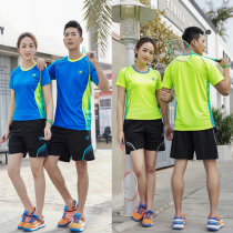 Shorts table tennis uniforms for men and women badminton tennis uniforms training short sleeve tops quick-drying summer plus size sportswear