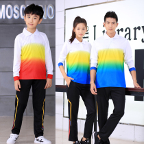 Spring and Autumn Table Tennis Clothing Long Sleeve Set Mens and Womens Badminton Clothing Pants Group Purchase Youth Gas Volleyball Clothing Sportswear