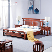 Mongolian Judea Rosewood sandalwood hedgehog-style bed 1 8 meters Wood queen bedroom mahogany furniture bed
