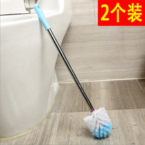 Double-sided thickened long handle toilet wildebeest toilet brush Toilet cleaning Curved gap brush Sanitary brush