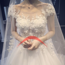 Pregnant womens wedding dress high waist line to cover the belly Korean version of the big belly 2021 new summer bride 8 eight months 6 light veil simple