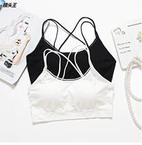 New all-match beauty back wrap bra bra sports tube top vest Japanese no steel ring bra strap manufacturers custom