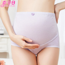Pregnant women's underwear women's cotton high waist abdomen special pregnancy early third trimester second trimester adjustable large size pants head