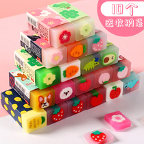 Creative sandwich eraser for primary school students special wipe clean without leaving marks without debris Childrens pencil wipe Cute cartoon stationery prize wholesale kindergarten learning exam less debris jelly cherry blossom