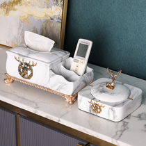 Ashtrays Creativity Trendy Upscale Light Luxury Superior Office Hotel Business Living Room Home with cover marble