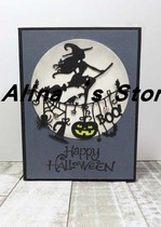 Cutting template DIY mold cutting die greeting card album Scrapbook Making tool Halloween witch
