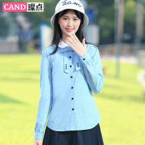 Girls junior high school students doll collar shirt slim slim autumn dress Korean version of high school girls cotton shirt college style