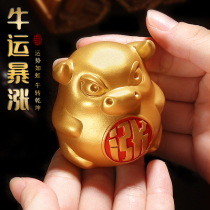 All-Copper Bull ornaments lucky zodiac cow brass desktop craft jewelry living room home furnishings creative opening gifts