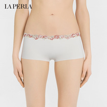 (3 pieces 8 fold) LA PERLA LADY PANTS OPAL BLOOMSWEAR THIN FLOWER EMBROIDERED FLAT CORNER PANTS
