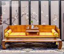 Quality gold mahogany furniture solid wood bed Chinese antique bed bed bed bed leisure beauty bed neoclassical Golden Noir
