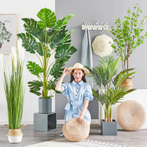 Large Nordic ins wind simulation green plant traveler banana paradise bird living room ground fake potted plant ornaments tree