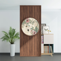 New Chinese screen partition wall Living room door entrance barrier brake Bedroom block household simple modern solid wood seat screen