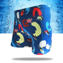 Korean version of the new mens fashion handsome swimming trunks swimming comfortable beach pants vacation flat corner swimming pants hot spring