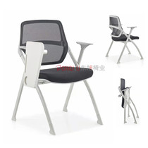 Comfort folding meeting chair with writing board clerk office chair with wheelwriting chair table and chair in one training chair