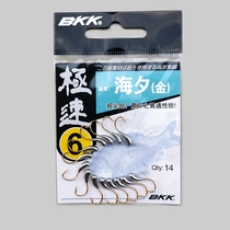 bkk Chaohe Hook 45 degree pipe lead hook thin red insect hook Jinhaixi Izu black sleeve hook wild fishing crucian carp