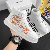 Mens shoes Summer Trend Air Force One High Help casual board Shoe mens spring new inner heightening sports little white shoes