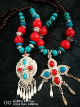 Necklace Mongolian ethnic style jewelry hanging chain necklace decorative chain retro style jewelry necklace batch