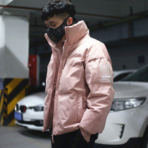 "feather crow" winter new 80 velvet down jacket men's tide loose collar solid color warm bread clothing padded coat