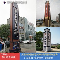 Large-scale spiritual fortress-oriented brand shopping mall scenic area outdoor vertical guide sign signboard customization