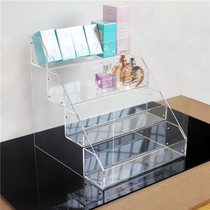 Mask transparent box shelf acrylic perfume rack cosmetics storage box product display rack