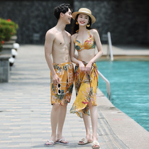 Seaside vacation beach couple swimsuit female 2021 new couple summer swimsuit water park sunscreen mens suit