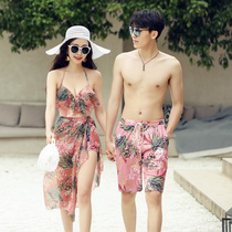 Couple swimsuit 2021 New honeymoon beach dress Super fairy ins Wind couple seaside vacation bikini hot spring