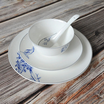 Longda bone china white spoon small spoon personality ceramic soup spoon rice spoon small Chinese household tableware Yayun
