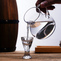 Lead-free crystal glass white wine dispenser household belly wine jug Cup with handle red wine decanter