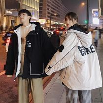 Cotton clothes men spring new warm thickened winter couples cotton jacket mens coat Tide brand loose down cotton clothing