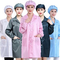 Large Vest Antistatic Clothing Work Suit Six Color Optional Long Dust-free Food Factory Electronics Workshop Blouse Women Blue