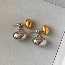 European and American gold and silver bump Ears Nails Female small crowdsourced design High earrings Light and luxurious unique 2023 new earrings