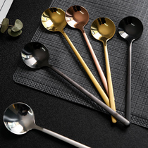 Net red ice cream ball digging spoon Dessert spoon Nordic stainless steel coffee spoon Short handle mixing spoon spoon household