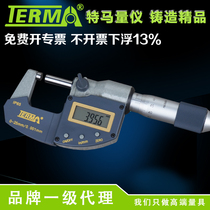 Tema digital display outer diameter micrometer Spiral micrometer Electronic belt engraving line 0-25 25-100mm0 001 accuracy